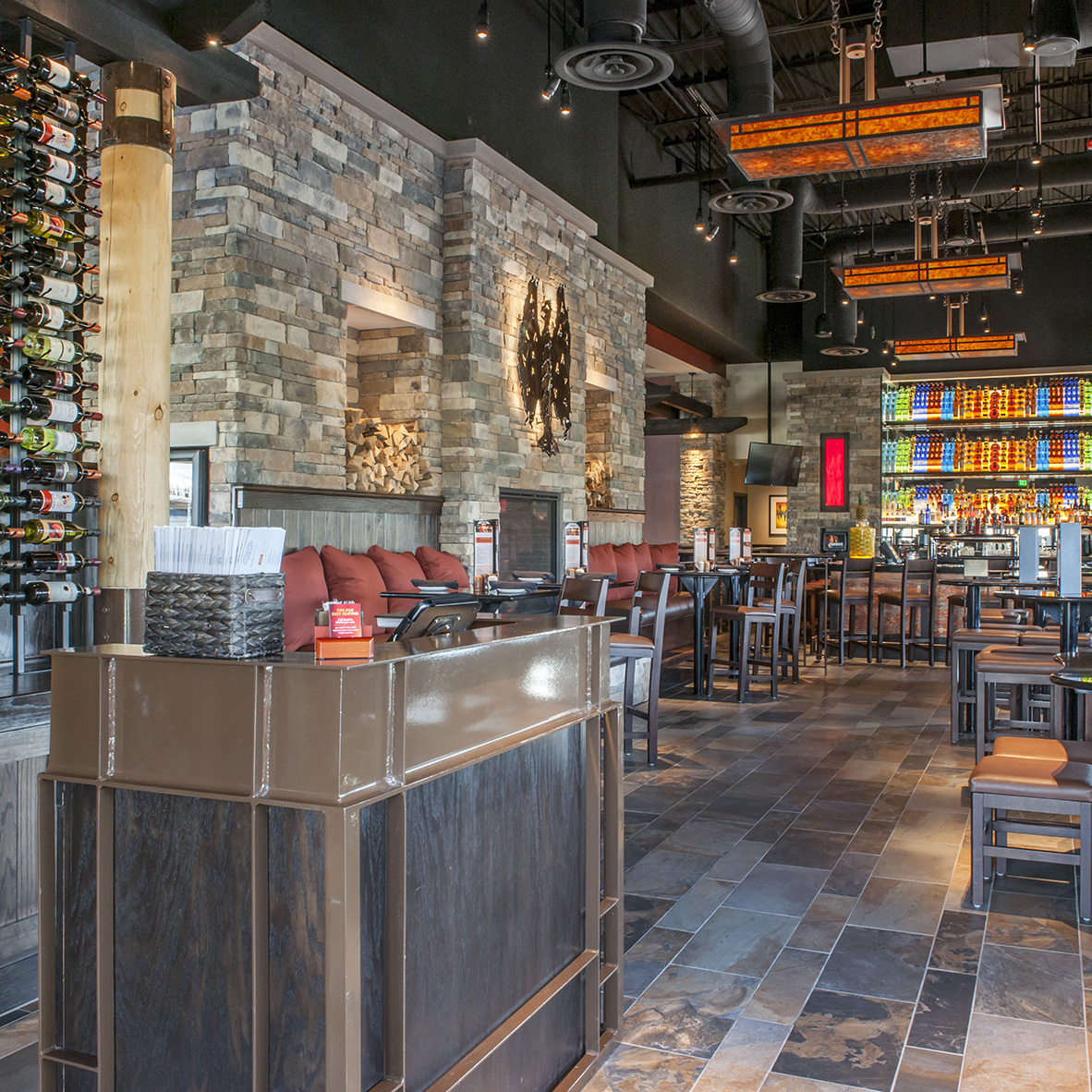 Interior of Firebirds Wood Fired Grill in Carmel, IN