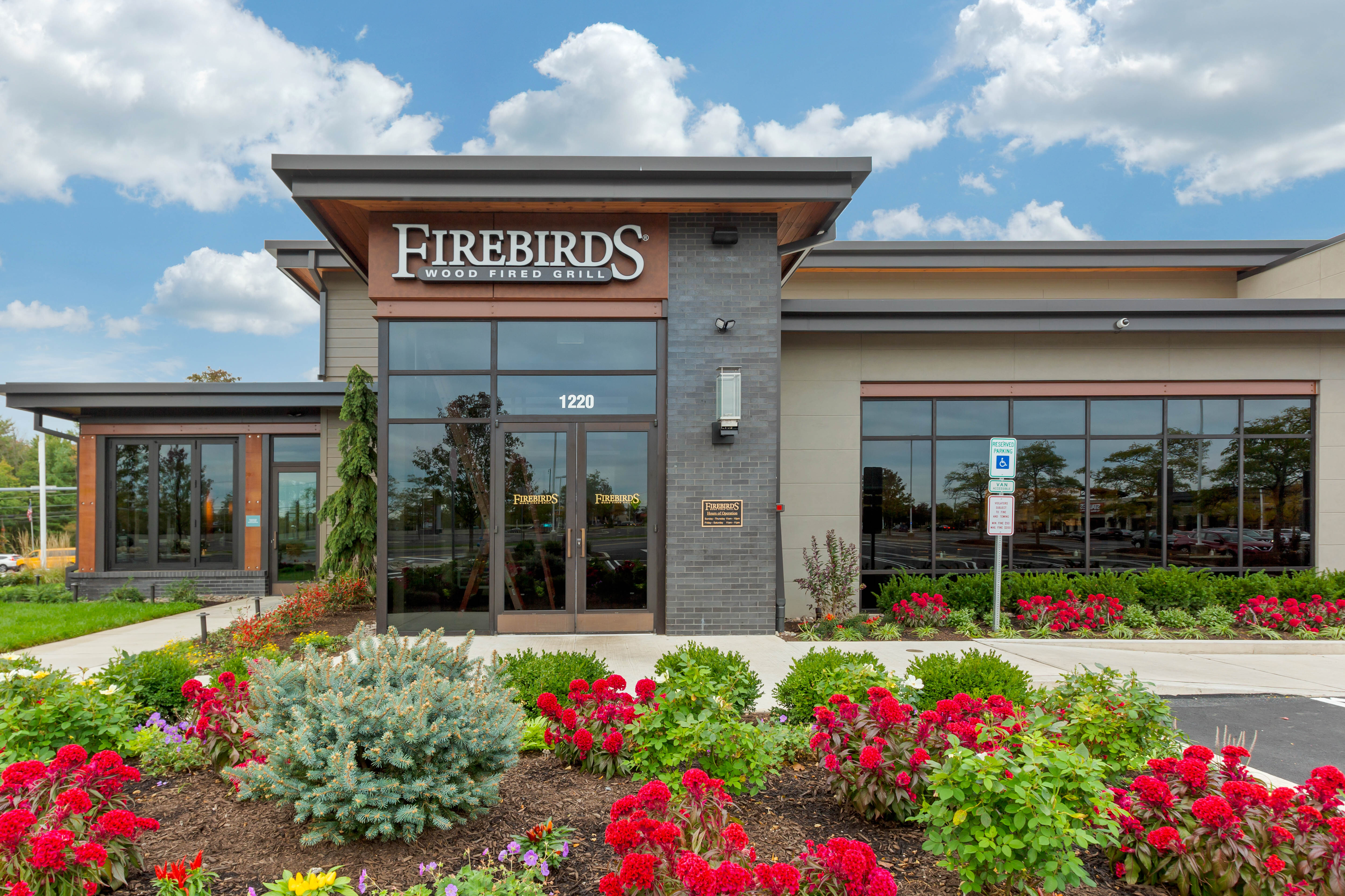 The exterior of Firebirds Wood Fired Grill North Waleslocation.