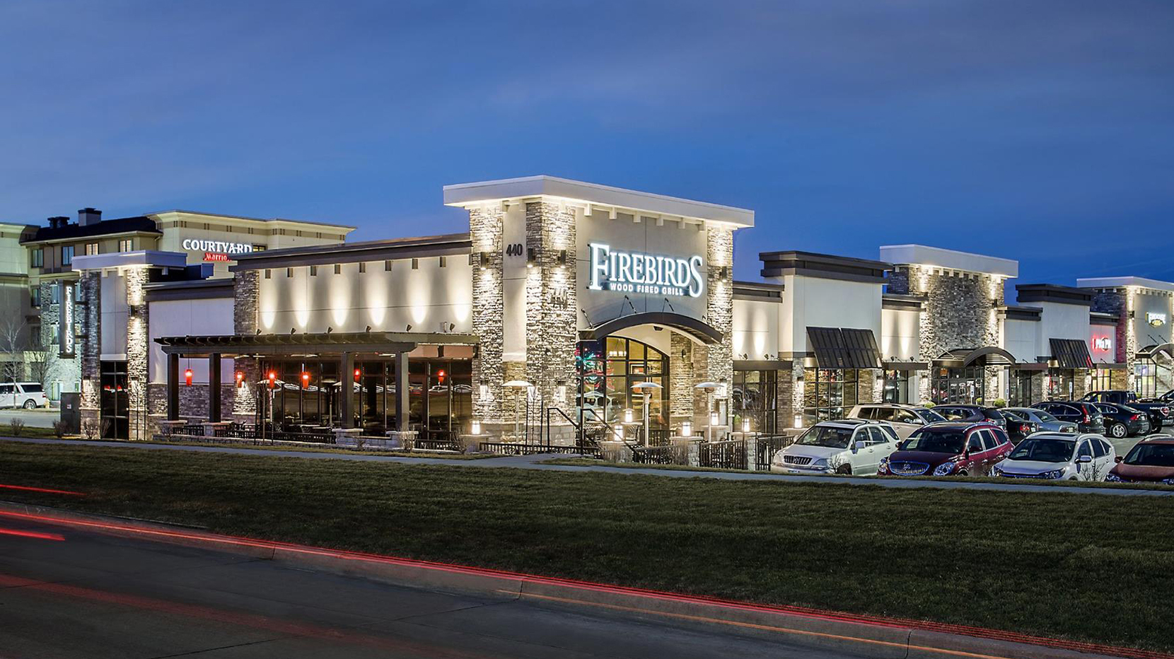 Exterior of Firebirds Wood Fired Grill in West Des Moines, IA