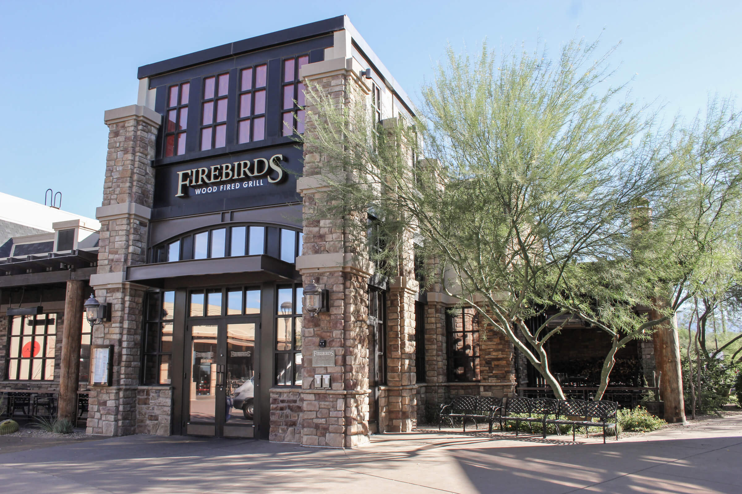The exterior of Firebirds Wood Fired Grill Tucsonlocation.