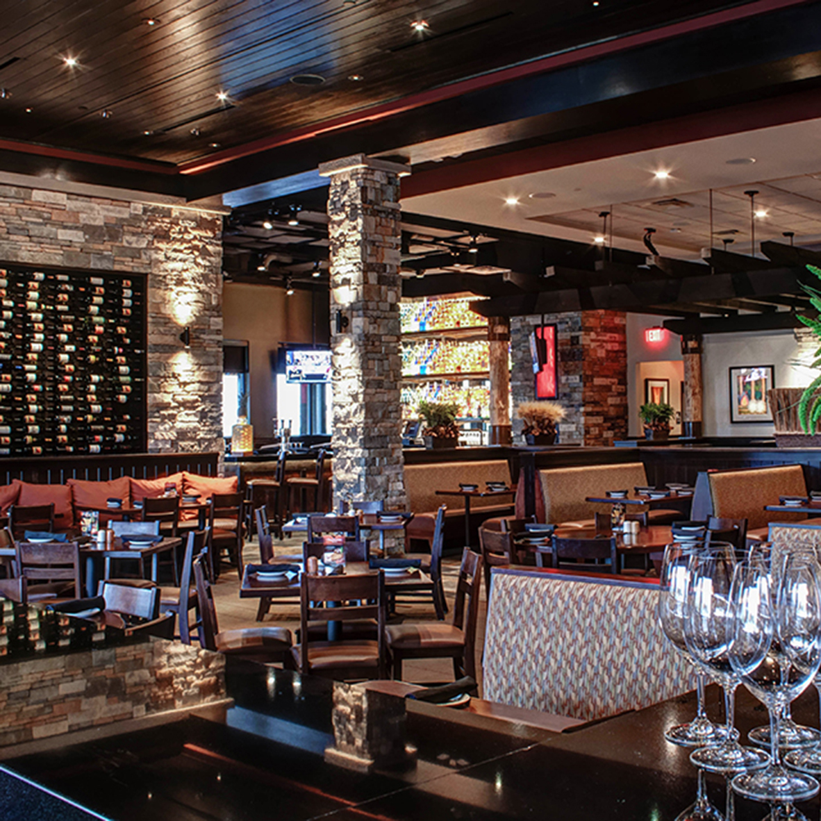 Interior of the Firebirds Wood Fired Grill in Columbus, OH