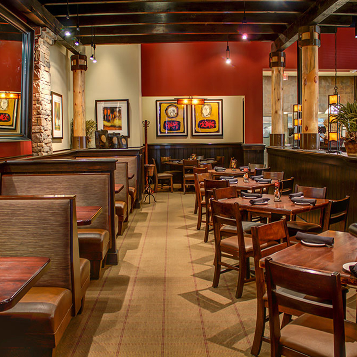 Interior of Firebirds Wood Fired Grill in Fredericksburg, VA