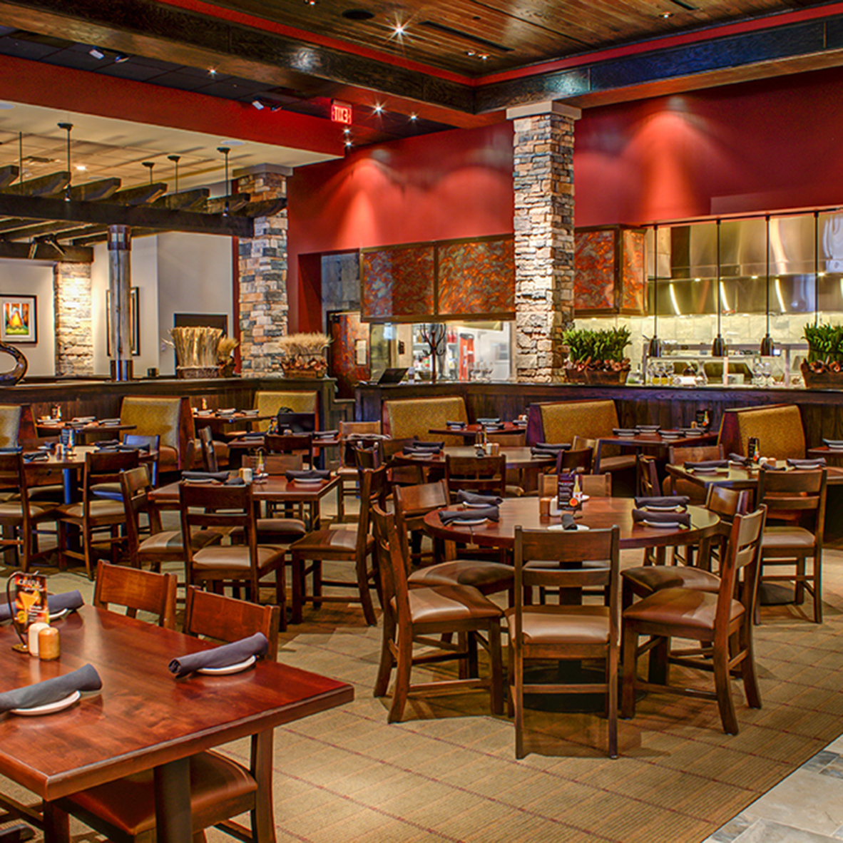 Interior of Firebirds Wood Fired Grill in Gainesville, VA