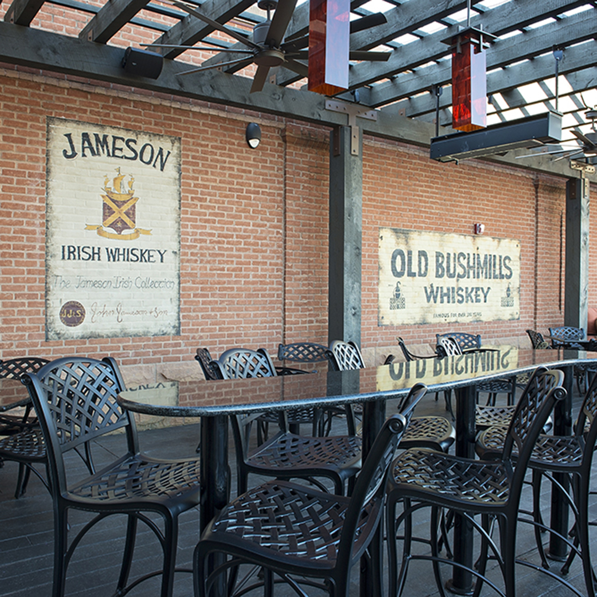 Patio dining at Firebirds Wood Fired Grill in Mason, OH