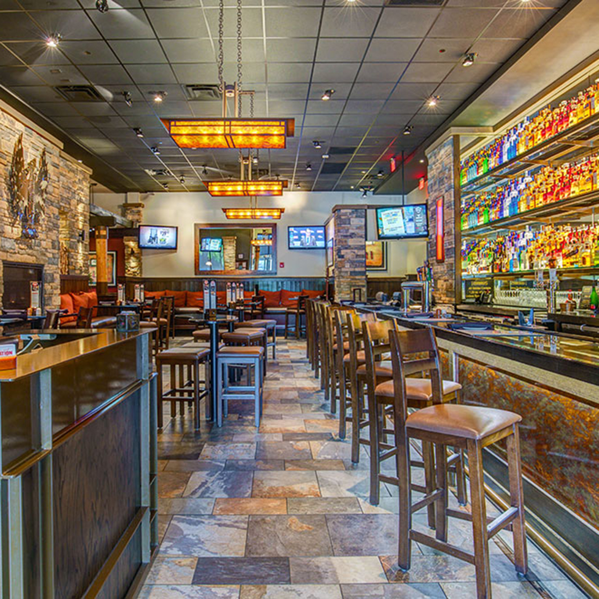Interior of Firebirds Wood Fired Grill in Montgomery, AL