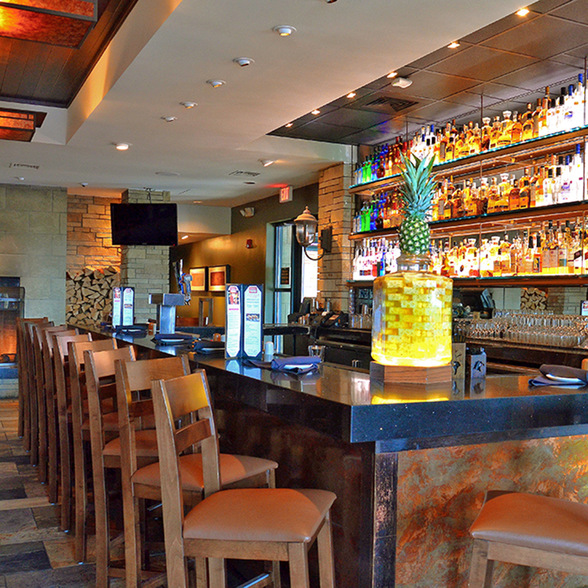 Interior of the Stonecrest Firebirds Wood Fired Grill in Charlotte, NC