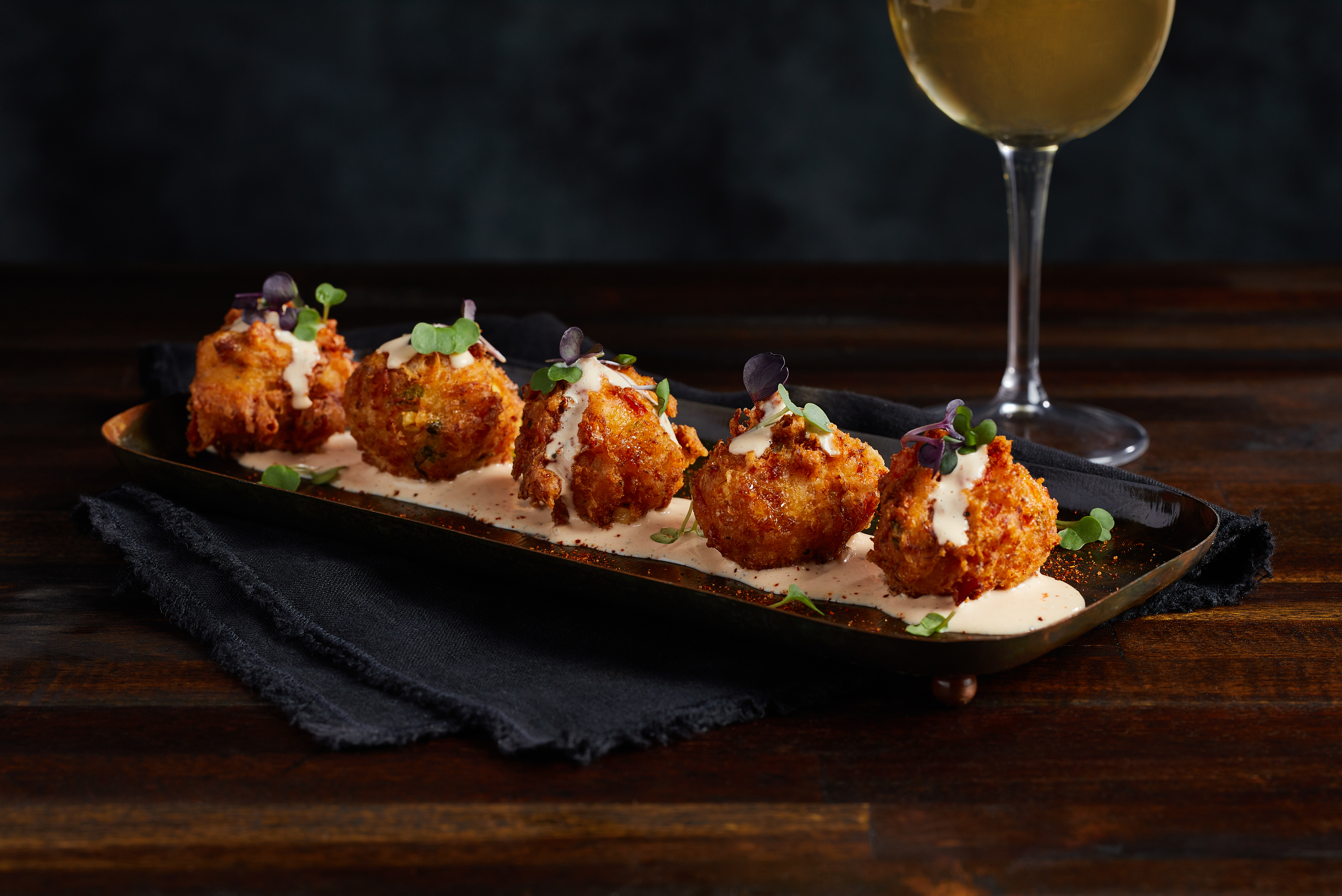 crab and corn fritter