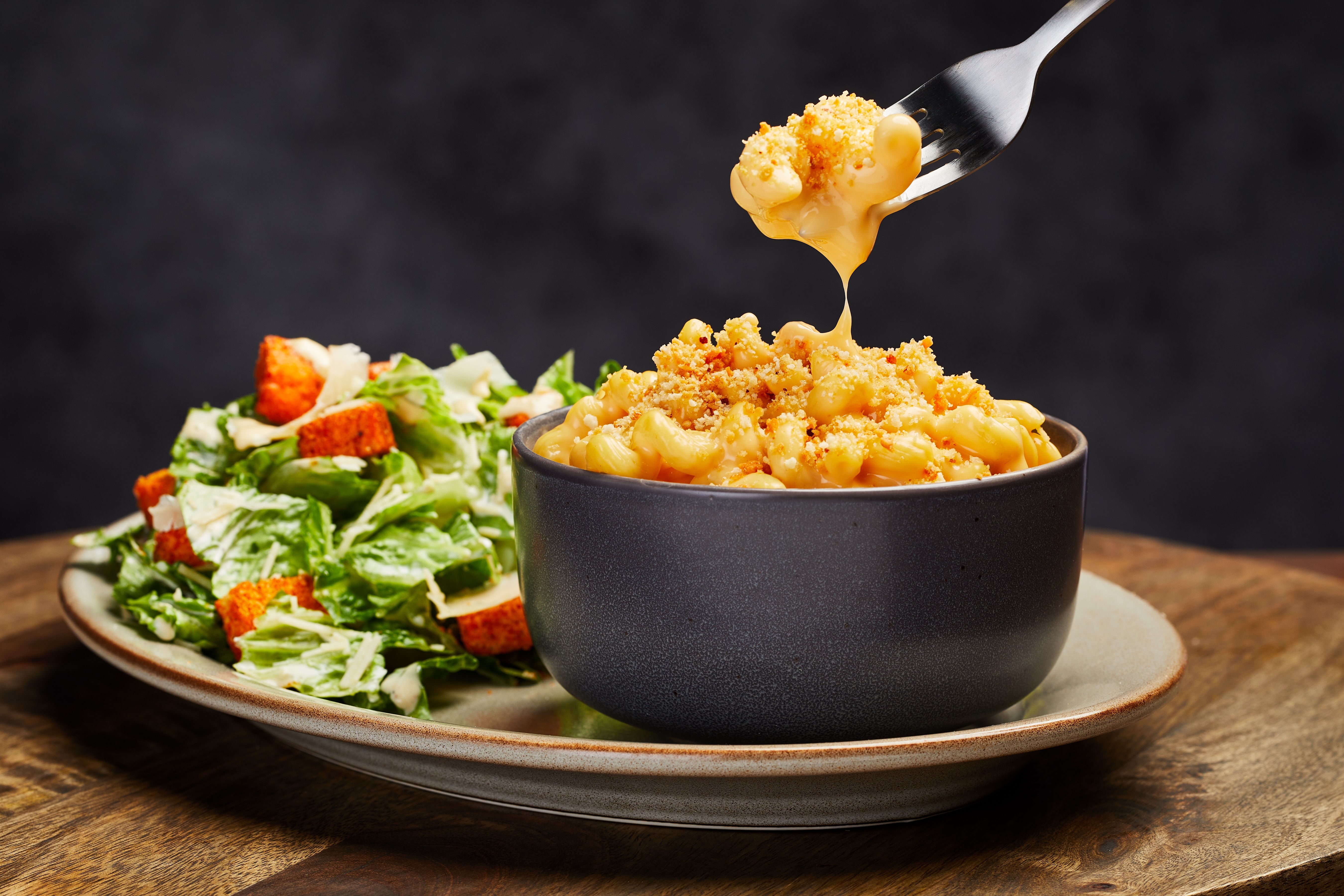 Mac and Cheese with Salad