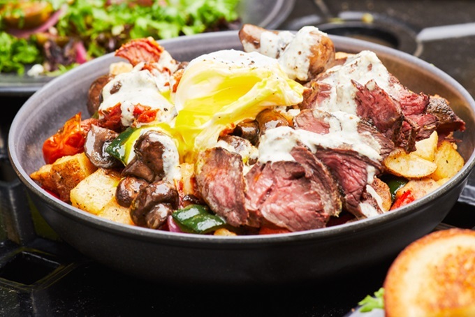 Steak and egg bowl